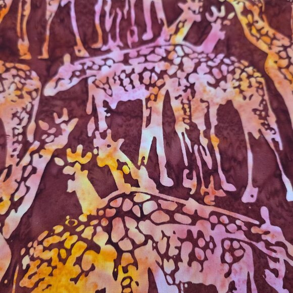 Giraffe Batik Fabric Fat Quarter Safari Animal Print Quilt Crafts 18"x22" - Picture 2 of 5